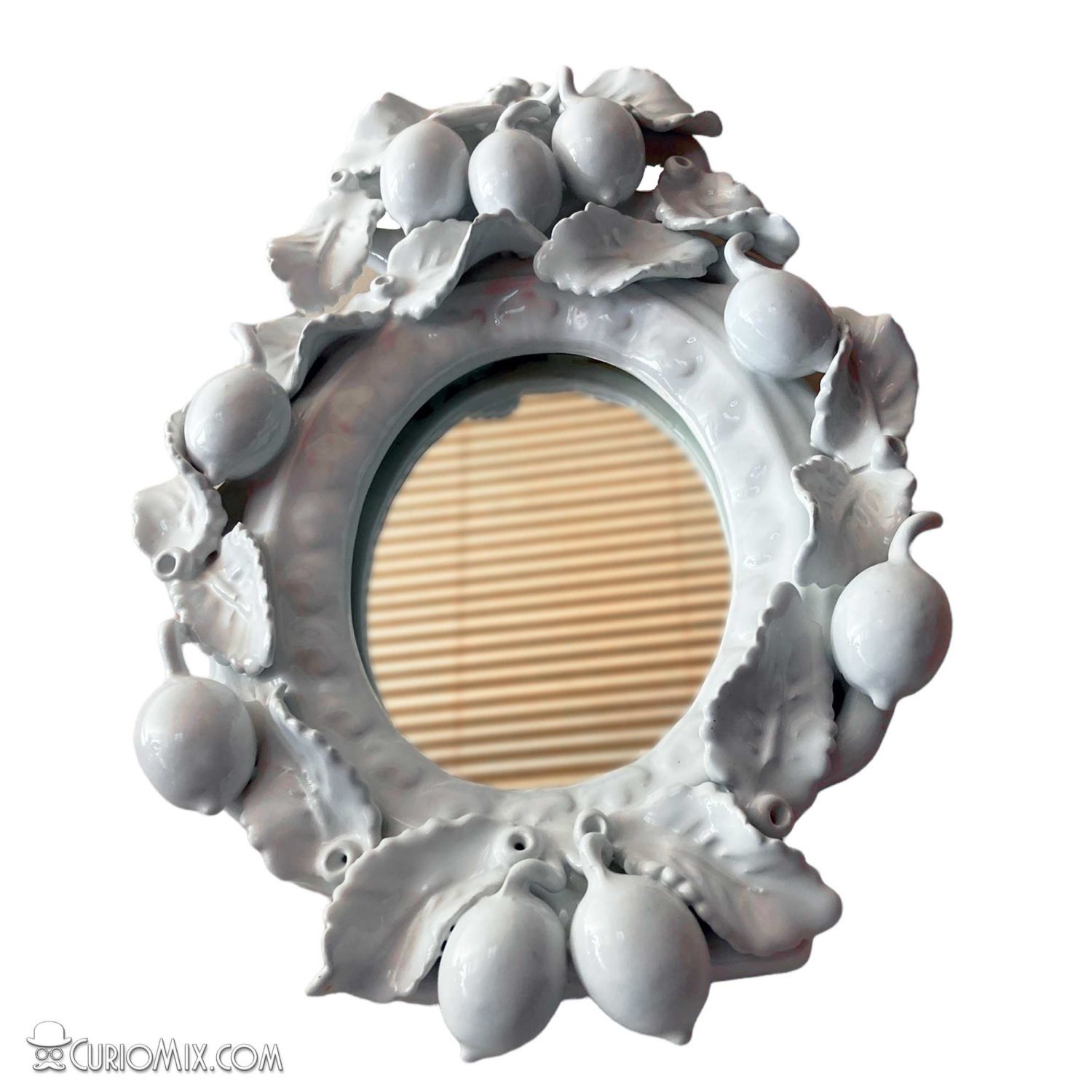 Ceramic Framed Mirror - Curio Mix